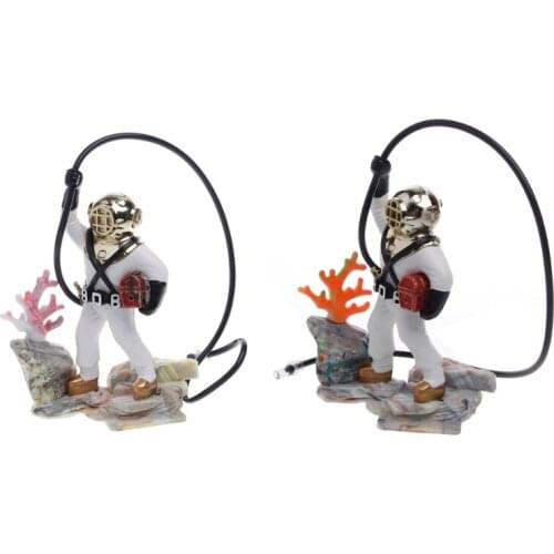 Aquarium Fish Tank Sea Treasure Diver Hunter Air Action Ornament Decoration Gift