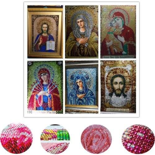DIY 2020, diamond embroidery icon, religious imitation crystal diamond, cross stitch embroiderey , inlaid handicrafts gift zx