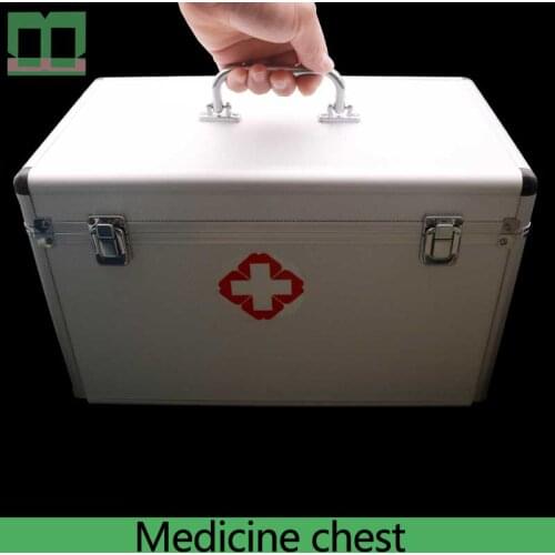 Medicine chest aluminium alloy new portable first aid kit double-deck surgical operating instrument Medical kit