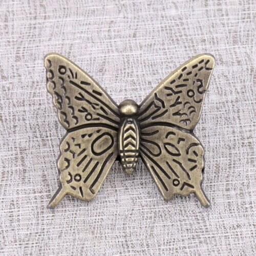 Bronze Knobs Handles Butterfly kitchen cabinet Handles Drawer Knobs Antique Zinc Alloy Dresser Cupboard Furniture Handles Pulls