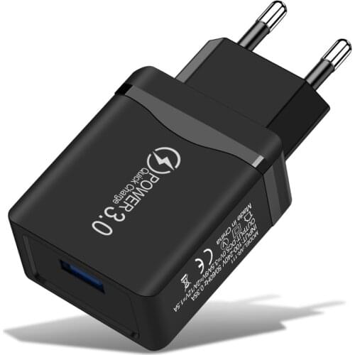 Quick Charge 3.0 18W QC 3.0 Fast Charger USB Charging Mobile Phone Charger For iPhone 11 X For Samsung Xiaomi Huawei