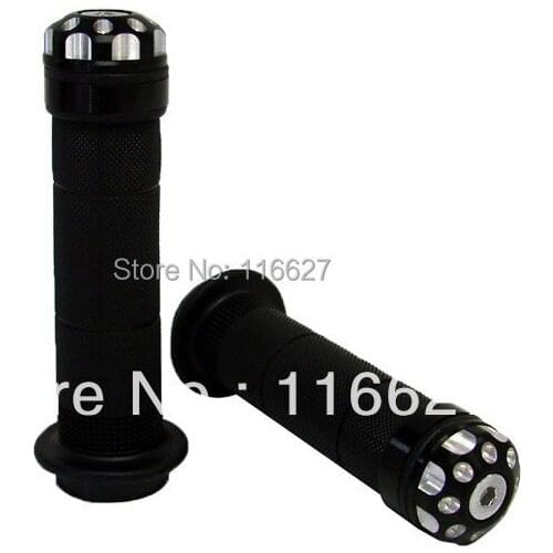 Black 7/8" Handlebar CNC Rubber Hand Grips For Honda, Yamaha, Suzuki, Kawasaki and BMW Dirt Bike XR CRF YZ WR DRZ KLR KX