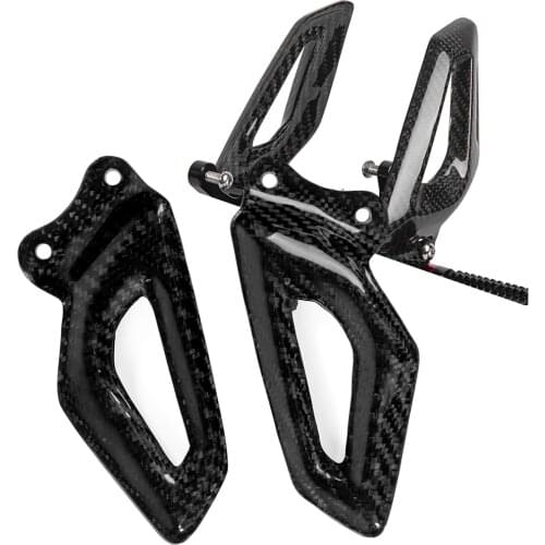 For BMW S1000RR S 1000 RR 2019 2020 2021 Carbon Fiber Motorcycle Heel Guard Rearset Plate Foot Peg Protector S 1000 RR 2019-2021