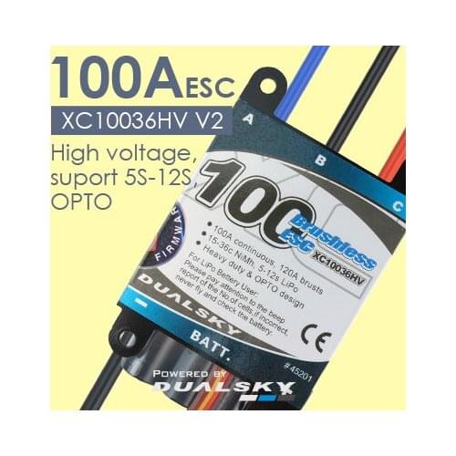 DUALSKY XC10036HV V2- High voltage, suport 5S-12S, OPTO