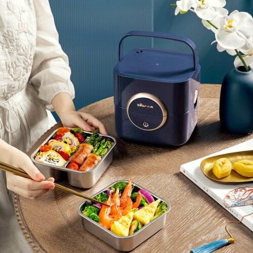 Electric Lunch Box Can Plug In Electric Heating 304 Stainless Steel Lunch Box with Rice Heater