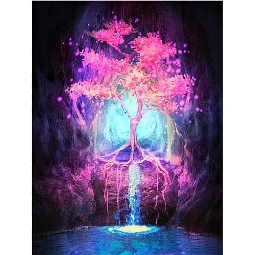 Kexinzu Full Square/Round 5D Diy Diamond Painting Cross Stitch "Tree Flower" Diamond 3D Embroidery Mosaic Home Crafts