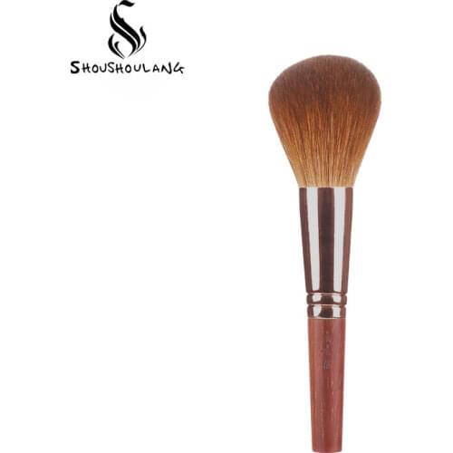 Shoushoulang Professional Handmade Make Up Brush B01 Round Large Face Powder Brush Soft Red Fox Hair Makeup Brushes