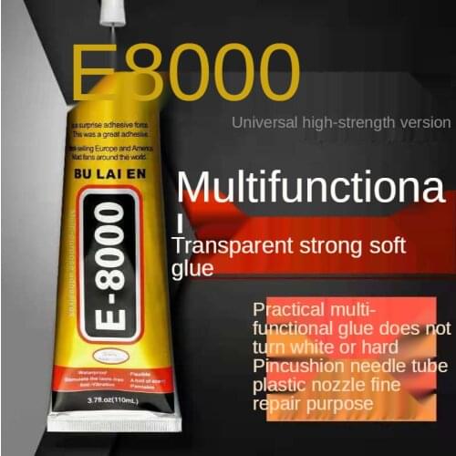 Glue for Rhinestones E8000 50ML Rhinestones Crystal DIY Craft Tool Needles Epoxy Adhesive Strong Hotfix For Jewelry Tool TB