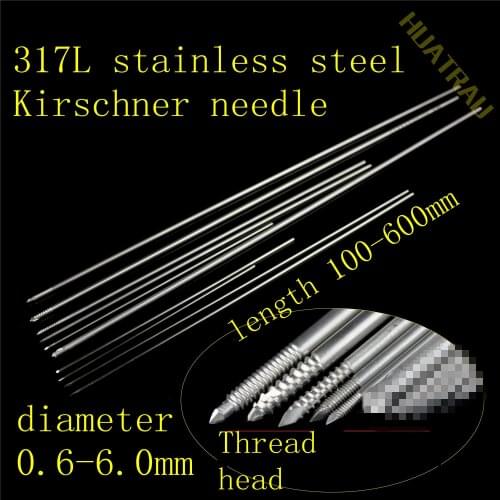 Medical orthopedic instrument 317L stainless steel K.Wire Kirschner wire screw thread bone implant needle Intramedullary pin VET