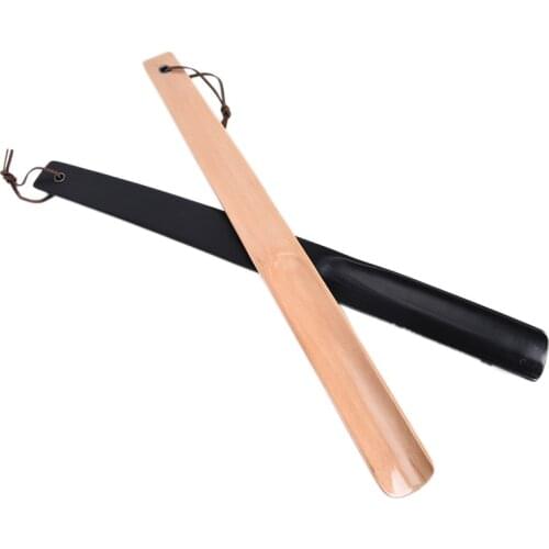 Fashion 1pc Convenient Wearing Shoes Horn And Spoon Shoes Horns Wooden Shoes Spoon Pull Shoe Horn