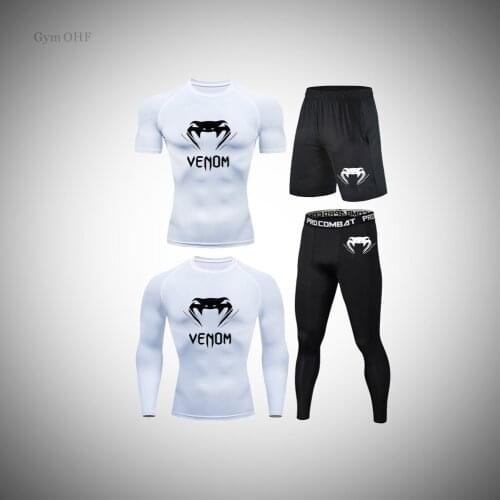 Mens Sportswear Tight Suit Running Suit Football Shirt boxing Sportswear Compression Quick Drying Shirt Gym Elastic Sportswear
