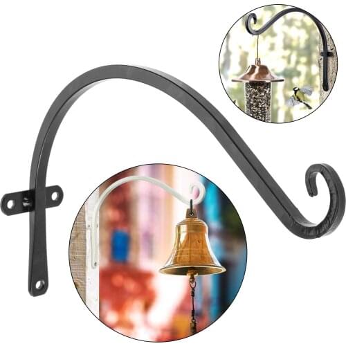 2/1 PC 12 inch Wall Hook Hanging Plant Bracket Decorative Straight Plant Hanger for Bird Feeders Lanterns Indoor/Outdoor Hanger