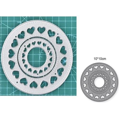 2021 New Metal Cutting Dies Cut Mold Heart Circle Frame Decoration Scrapbook Paper Craft Knife Mould Blade Punch Stencils dies