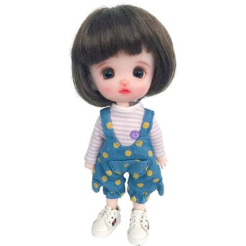 New Ob11 Doll Clothes Kawaii Wave Point Jeans Pants 1/12 Doll House 16cm BJD GSC Obitsiu 11 Universal Accessory