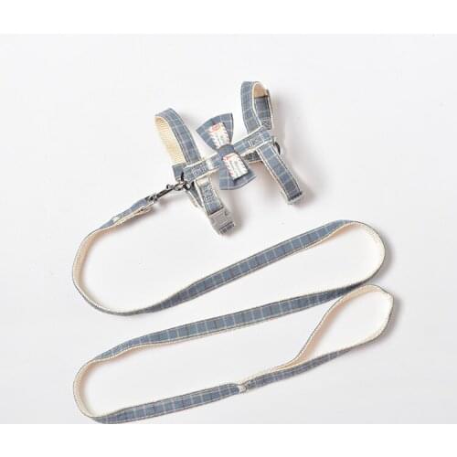New Cat Dog Harness Anti-break Dog Chain Bow Chest Strap for Small Cat Dog Pet Supplies