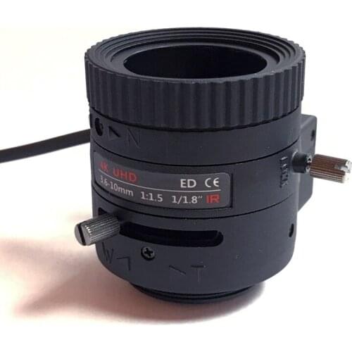 4K 8.0mp HD 3.6-10mm F1.5 1/1.8" DC/CS Mega pixels Varifocal Lens for Image Format Surveillance CCTV IP Camera