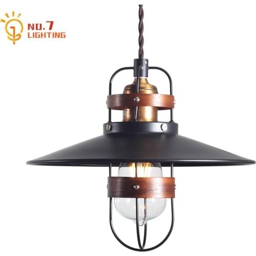 Japanese Retro Industrial Edison Wood Art Pendant Lights Creative Individual Home Decor Loft Salon Cafe Bar Bedroom Restaurant