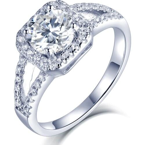 Luxury Women Ring 100% 925 Sterling Silver Ring Noble Moissanite Wedding Rings Jewelry Accessories Gift For Girl Lady Party