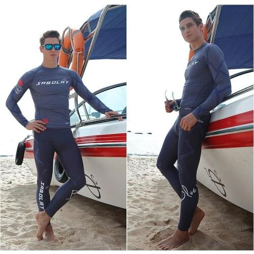 UPF50 Professional Rashguard Men Long Sleeve Swimsuit Swim Shirt Jammers Swimwear Surf Rash Guard Diving Suit Fast Dry Wetsuit