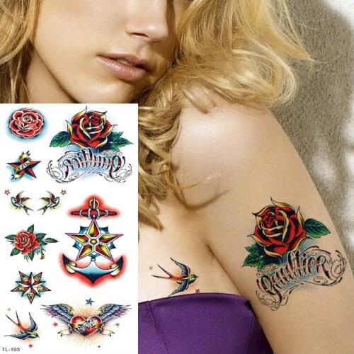 Temporary tattoos rose flower tattoo women girl tattoo decal tattoo stickers body art waterproof gothic tatoo water transfer