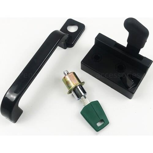 Free shipping excavator parts for E55 C55B cab door lock external opening lock body lock cylinder door lock reverse lock