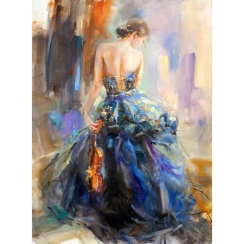 The Woman in the Dance Embroidery People Needlework Crafts 14CT Unprinted DIY Quality Arts Cross Stitch Kits Handmade Decor