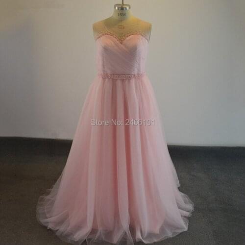 Vestido De Festa A-line Evening Gown Pearls Pleat Wedding Party Dresses Vestidos De Noche Plus Size