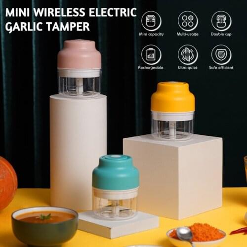 1 Pc 304 stainless steel Electric Garlic Masher Mini Crusher Chopper USB Charging For Crushed Garlic Crushed Ginger Kitchen Tool