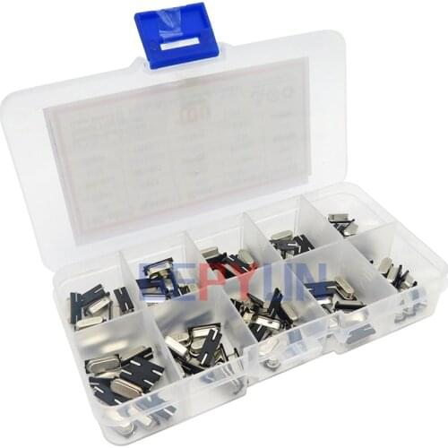 10Values HC-49S Quartz Resonator SMD Crystal Oscillator Kit 4MHz 6MHz 8MHz 12MHz 16MHz 24MHz 25MHz 48MHz 2Pin diy electronic set