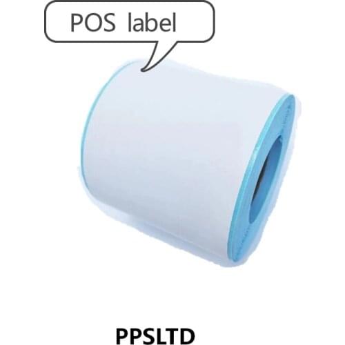 2 rolls Continous Paper label thermal Sticker for Cash Register Printer 57x50 80x80