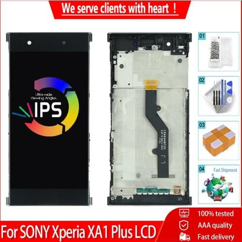 5.5" Orig LCD For SONY Xperia XA1 Plus G3416 G3412 G3426 G3421 G3423 LCD Display Touch Screen With Frame Digitizer Replacement