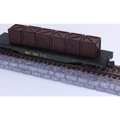 6pcs Model Railway HO Scale Square Shipping Container 1:87 Plastic Freight Cars GY53087