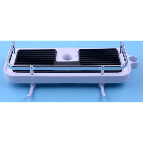 ABS Bathroom Shelf Shower Pole Storage Caddy Rack Organiser Tray Holder Accessory No Drills Holding Shampoo Soaps Save Space