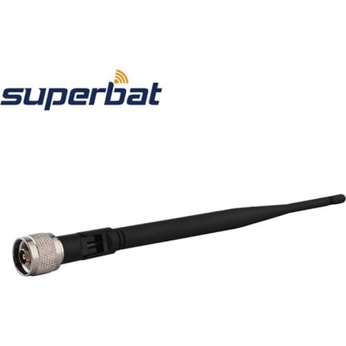 Superbat WIFI Antenna 2.4GHz 5dBi RP-N Plug Omni Booster for D-LinkR LinksysR WET11 Wireless Router WLAN PCI Card Rubber Aerial