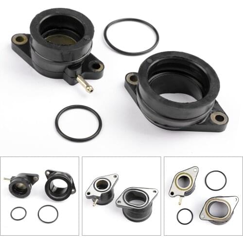Artudatech 2pcs Carburetor Intake Manifold Boots For Yamaha XTZ660 SZR660 MZ/MUZ SM660 YF-13586-00 3YF-13596-00 Motorcycle Parts