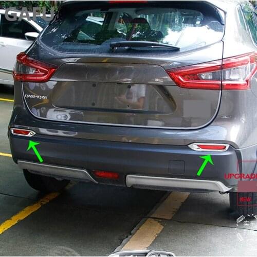 Car Styling For Nissan Qashqai J11 Accessories Rear Fog Light Cover Trim Tail Fog Lights Frame Sticker ABS Chrome Protector