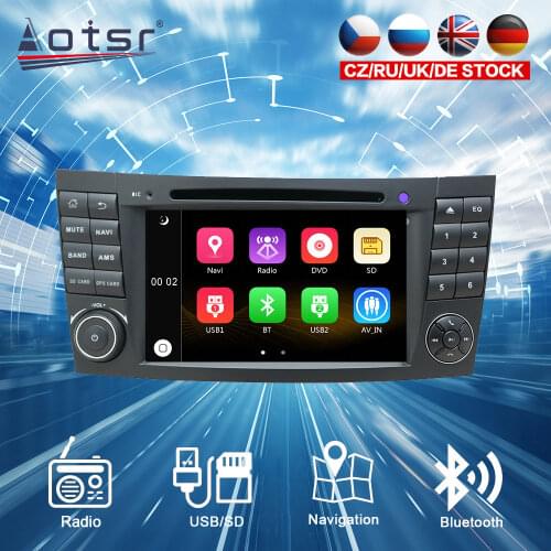 For Mercedes-Benz E-Class W211 CLS W219 G-Class W463 Wince 6.0 CDPlayer Single DIN 7 Inch GPS Navigation Player BT in-Dash Radio
