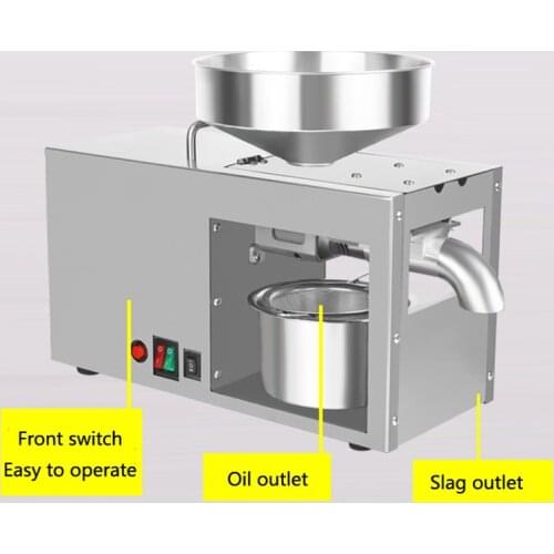 220V 110V Heat and Cold home oil press machine pinenut, cocoa soy bean olive oil press machine high oil extraction rate