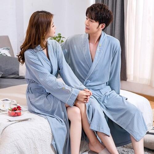 Bathrobe Men Kimono 100% Cotton Pajamas Male Robe Gown Mens Lounge Bathrobe Sleepwear Loose Fit Man Pajamas Suits Lightwear