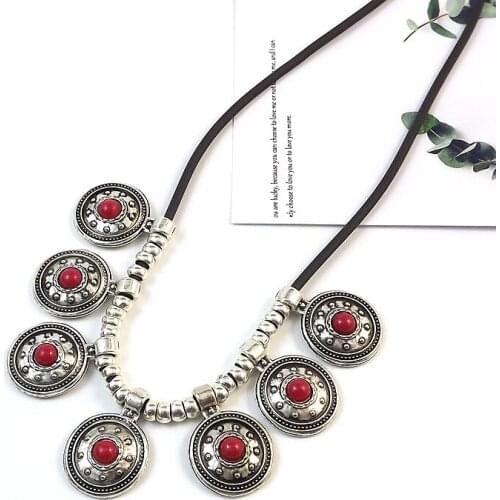 LosoDo necklace for women retro Ethnic style jewelry Miao silver handmade short paragraph retro necklace fashion jewelry