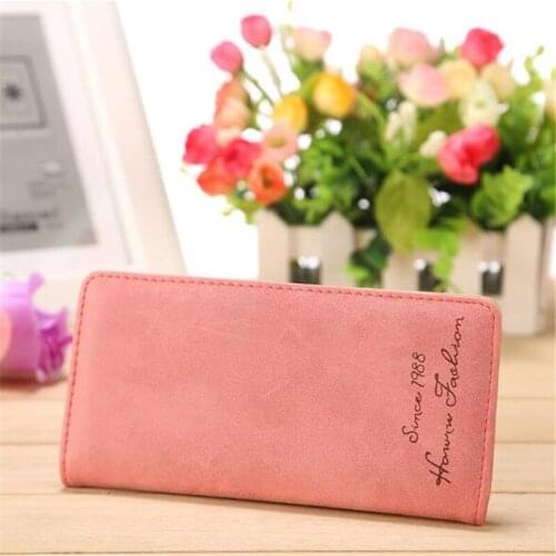 New Women Long Wallet Ultra-thin Personality Soft Face Matte Vintage Money Clutches Wallets Fashion Tide Purse Bags