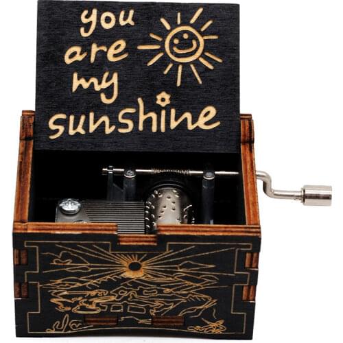 Wholesale 2021 Hot-sale Halloween Music Box Pumpkin Vampire Hand Crank Wooden Music Box All Saints' Day Decorations Birthday