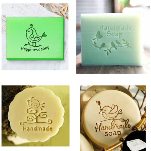 DIY Handmade Clear Stamps Animal rabbit birds Seal Soap Making Mold Natural Crafts Chapter Custom Stationery
