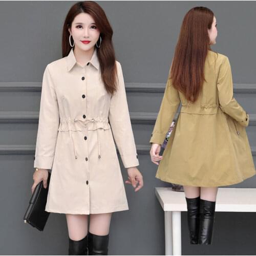 Fashion Brand New Women Trench Long Single Breasted Belt Lady Clothes Autumn Spring Outerwear Oversize High Quality Coat W95