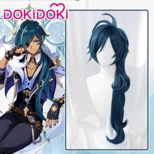 DokiDoki Game Genshin Impact Cosplay Halloween Kaeya Cosplay Wig Genshin Impact Kaeya Cosplay Hair