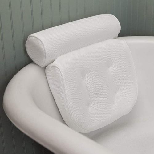 Bath Tub Spa Non-Slip Cushioned Bath Tub Spa Pillow Bathtub Head Rest Pillow With Suction Cups For Neck And Back Bathroom Supply