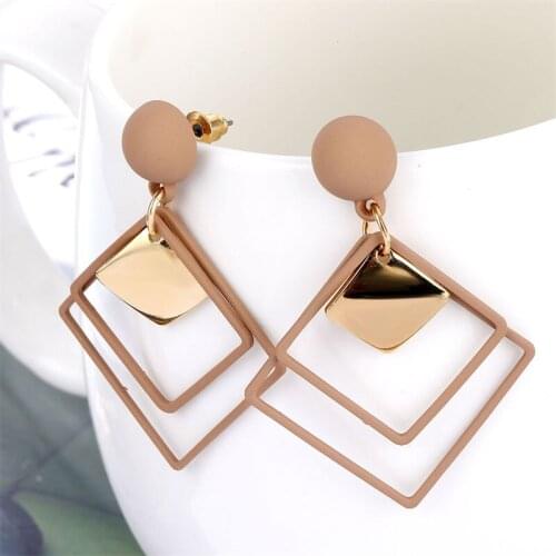 VKME geometric earrings 2020 new square Drop Earrings female earrings gifts fashion Jewelry