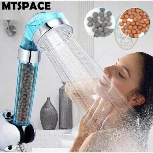 MTSPACE Water Saving Shower Head Anion SPA Filtration Handheld Nozzle 2 Sizes Supercharger Shower Head Nozzle Bathroom Product