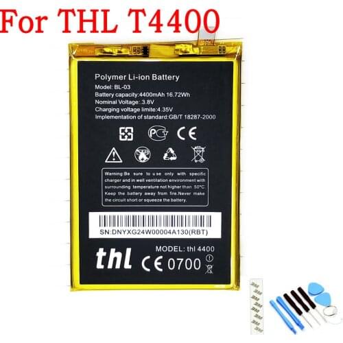 High Quality 4400mAh BL-03 BL03 Battery For THL T4400 Mobile phone