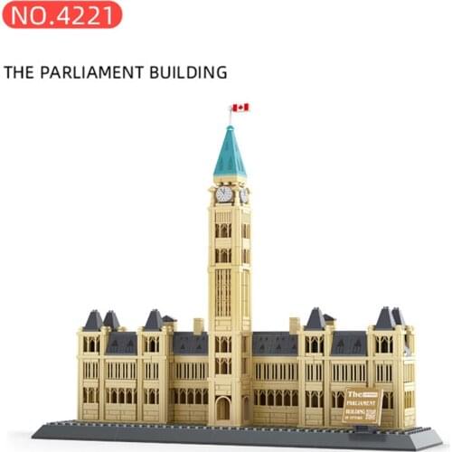 Wange 4221 Creative Worlds Famous Architecture Series 608pcs Construction Canadian Parliament Building Blocks Bricks Kid Toys
